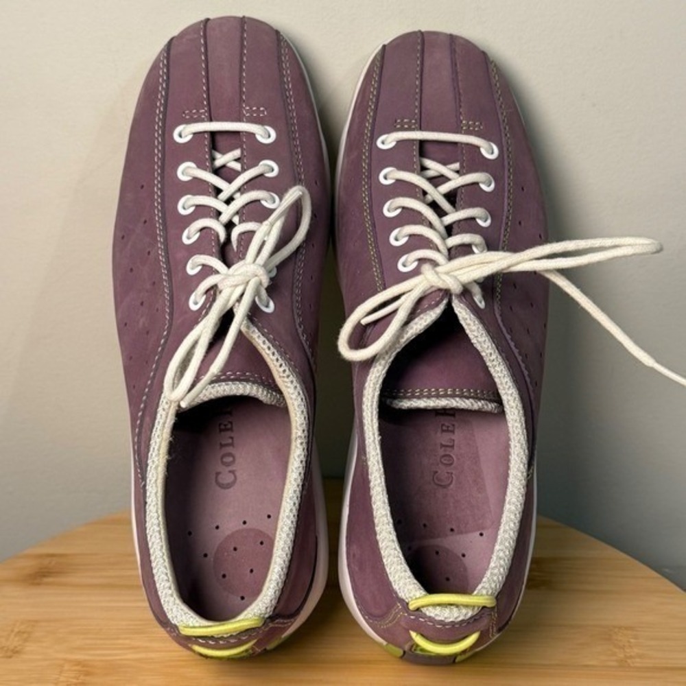 Cole Haan G Series NikeAir Sneaker Womens 6B Purple Green Sporty Athleisure Walk - Picture 6 of 8